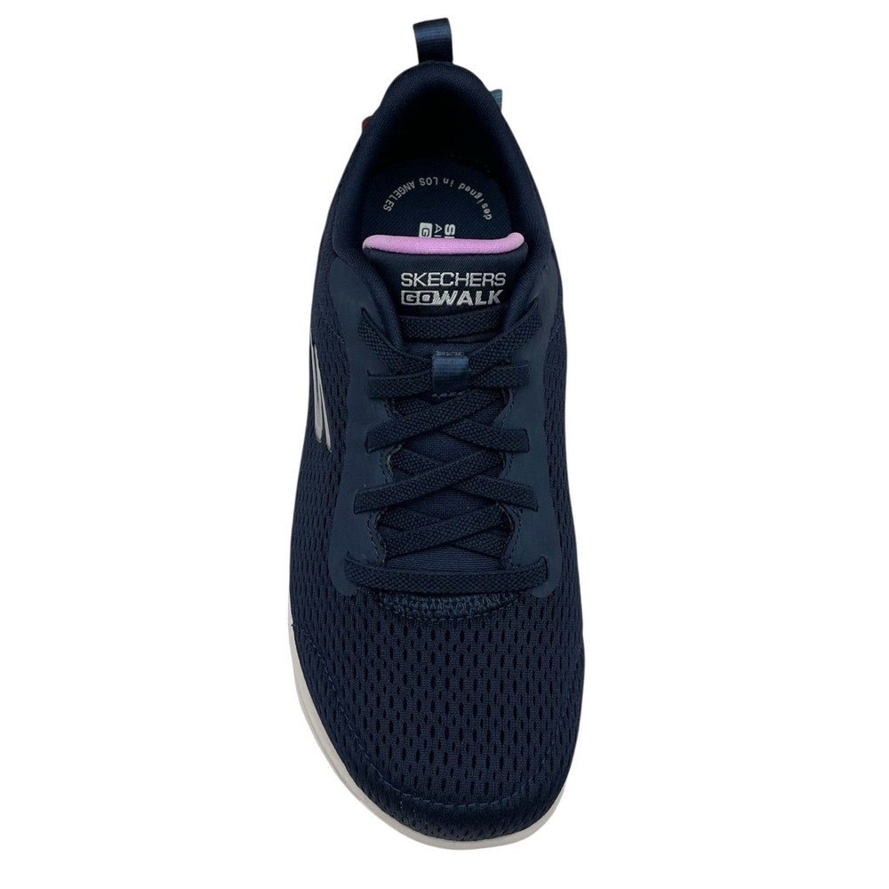 Skechers Women's Go Walk Travel Fun Journey Sneakers Size 5.5 Wide Nave Blue - Picture 4 of 11